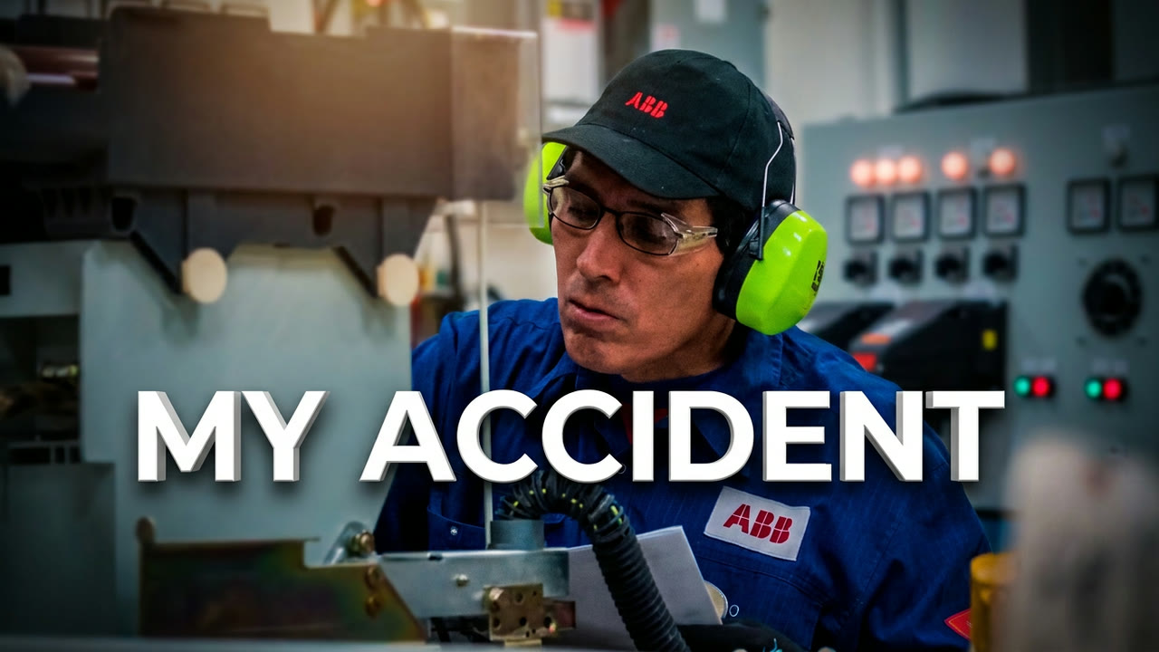 ABB plant operator at his machine